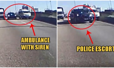 Video: M'sian Ambulance In Emergency Forced To Make Way For Police Escort, Angers Netizens - WORLD OF BUZZ