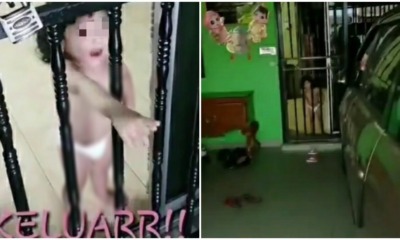 Watch: "Keluar, Keluar!" Cute 2yo Toddler Halau Her Elder Brother From Home - WORLD OF BUZZ 1