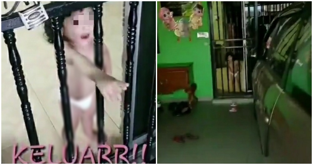 Watch: "Keluar, Keluar!" Cute 2yo Toddler Halau Her Elder Brother From Home - WORLD OF BUZZ 1
