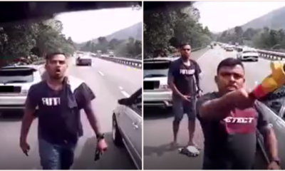 Watch: Car Blocking Emergency Lane For Car Gets Threatened With Steering Lock - WORLD OF BUZZ