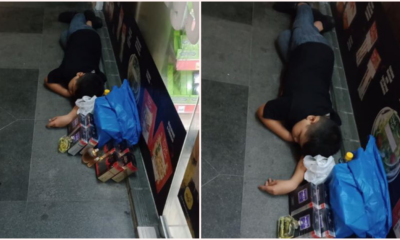 M'sian Boy Sleeps On Sidewalk, - WORLD OF BUZZ