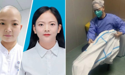 30yo Wuhan Nurse Shaves Her Head to Prevent Cross-Infection & Save Time While - WORLD OF BUZZ