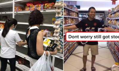 Watch: Man Dances In Front of Fully-Stocked Shelves in KL to Poke Fun At Kiasu S'poreans - WORLD OF BUZZ