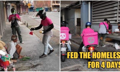 Charitable Food Panda Deliverymen Distribute Free Packed Meals To Ipoh's Homeless During MCO - WORLD OF BUZZ 6