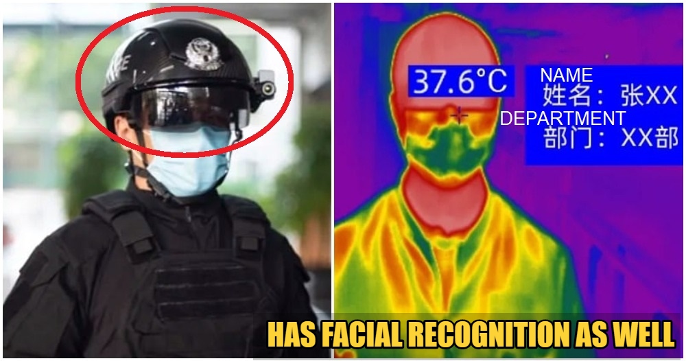 Chinese Police Are Now Wearing Super A.I Helmets That Can Check Temperature Within 5m - WORLD OF BUZZ