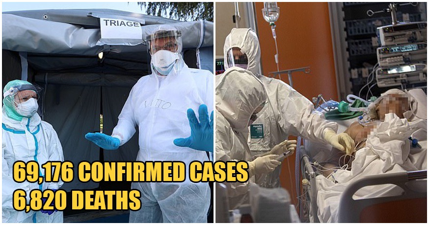 Covid-19 Death Toll In Italy Sharply Rises Again By 743 In A Single Day, Total Deaths Now 6,820 - WORLD OF BUZZ 3