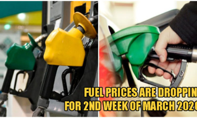 RON 97 Down 21 Sen, RON 95 Down 19 Sen, Diesel Down 17 Sen for 2nd Week of March 2020 - WORLD OF BUZZ 1