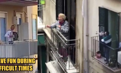 Watch: Italians Sing and Vibe With Neighbours on Balconies Amidst Covid-19 Lockdown - WORLD OF BUZZ 1
