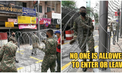 2 More Buildings In KL Now On Lockdown, All Entrances Guarded With Barbed Wire By Army & PDRM - WORLD OF BUZZ