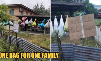 A Kampung In Sabah Helps Out One Another By Hanging Bags Of Free Vegetables & Produces On Fences In The Midst Of MCO - WORLD OF BUZZ