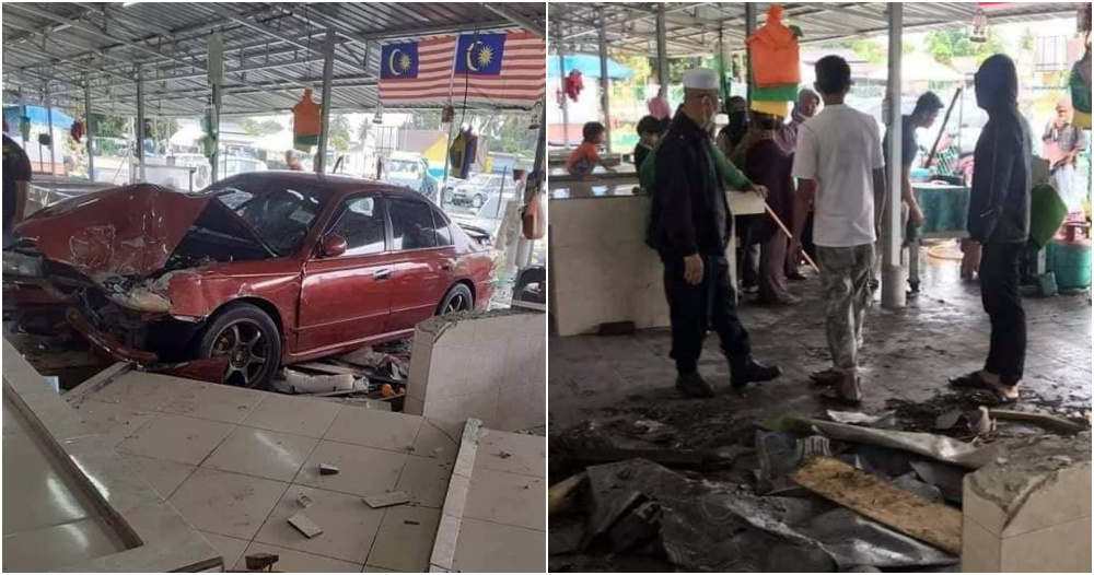 car slam into stall ft