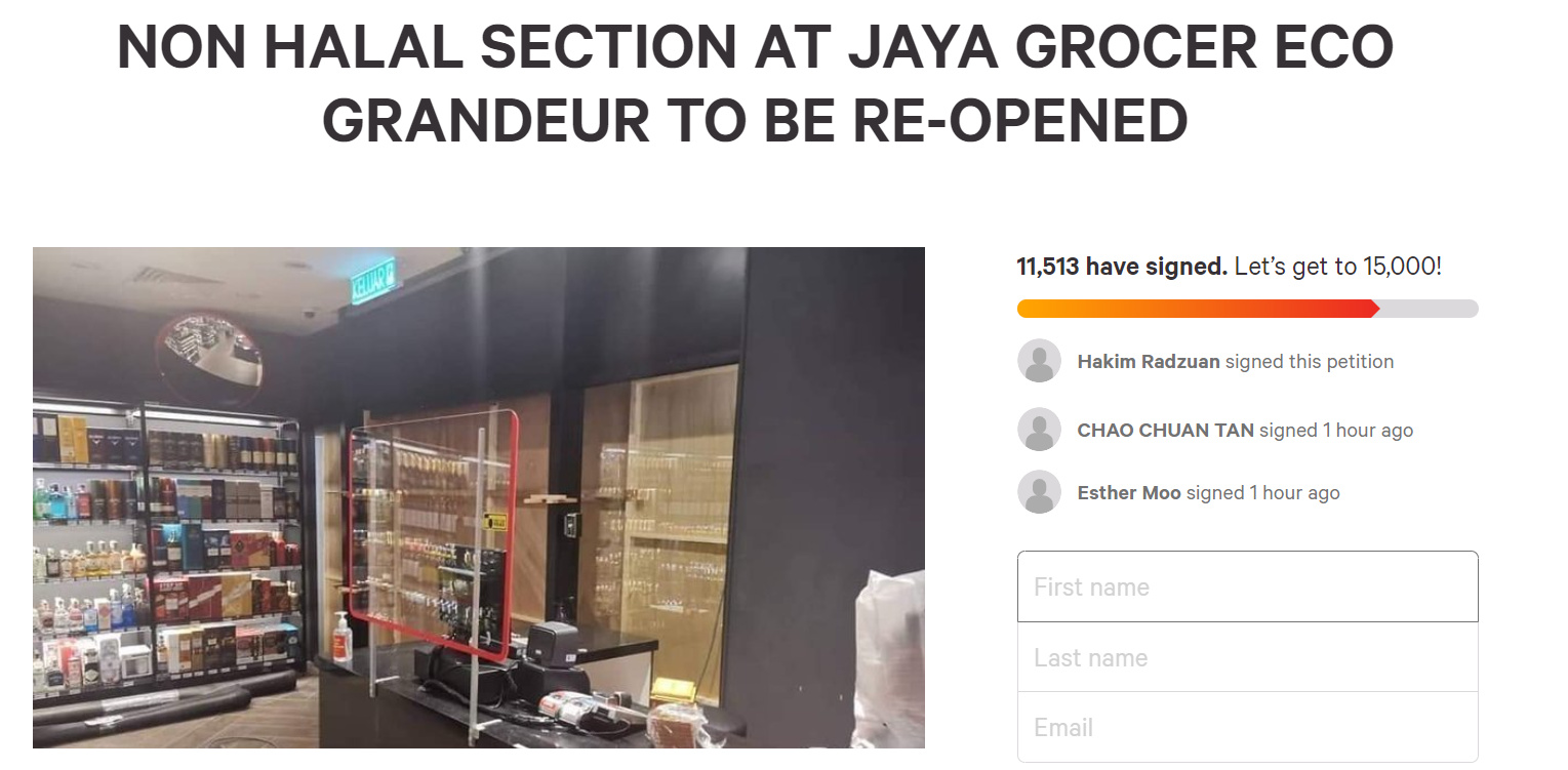 jaya grocer petition