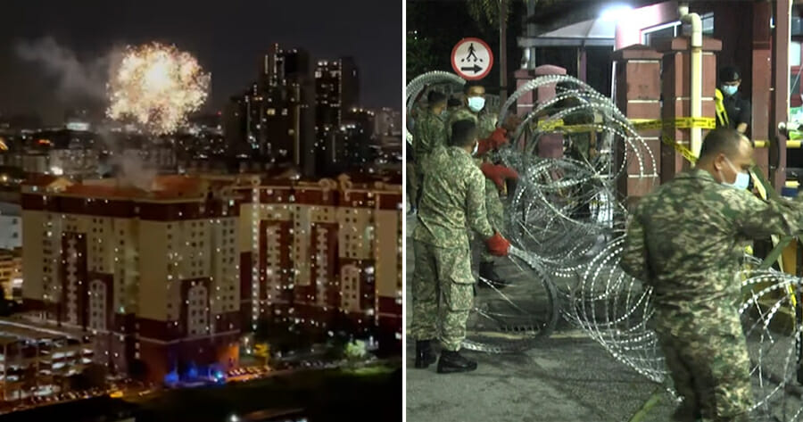 Authorities removing barbed wire2