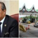 Malaysian prime minister muhyiddin yassin and malaysian highway toll plaza
