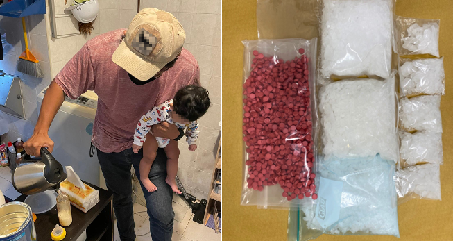 Officer Making Milk For Baby Found During Drug Raid