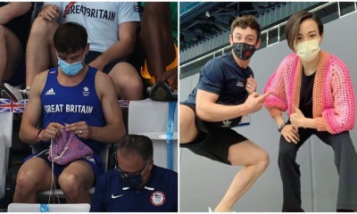 Cheong Jun Hoong and Tom Daley Crochet Cardigan 2