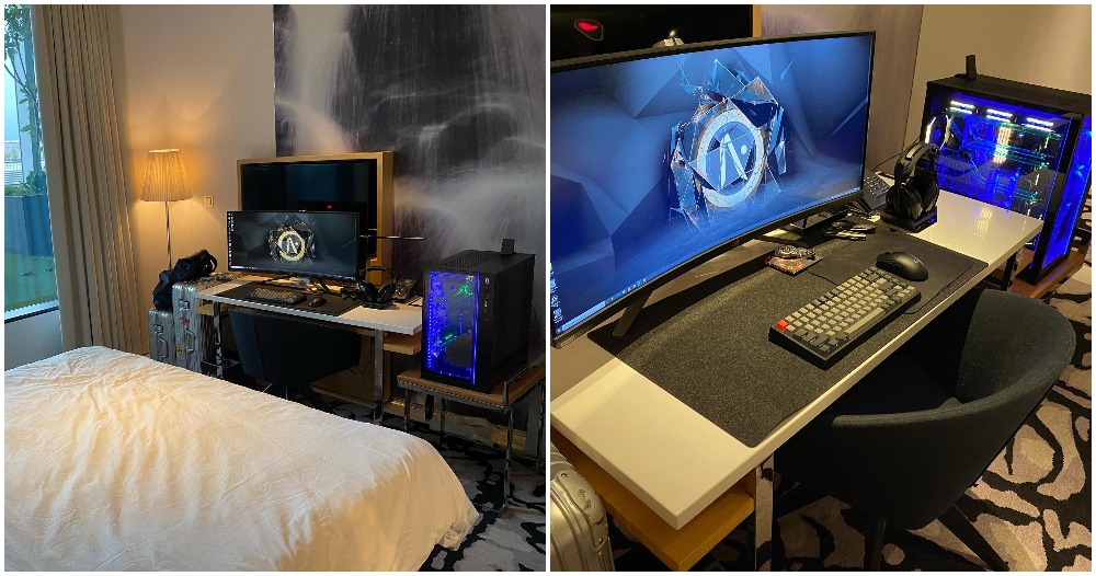 Gaming PC in quarantine hotel room 2