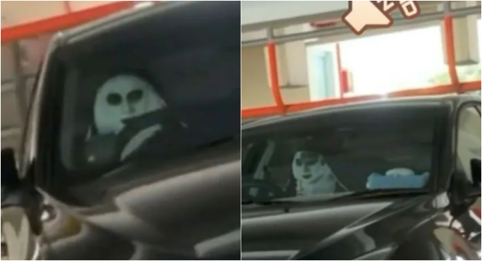Valak The Nun Car Seat Cover Prank