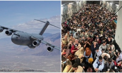 boeing c17 globemaster iii afghan refugees flee from taliban
