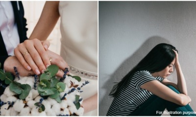 marriage and ring with sad asian lady 1