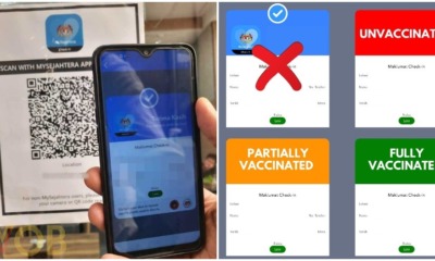my sejahtera check in to reflect vaccination status