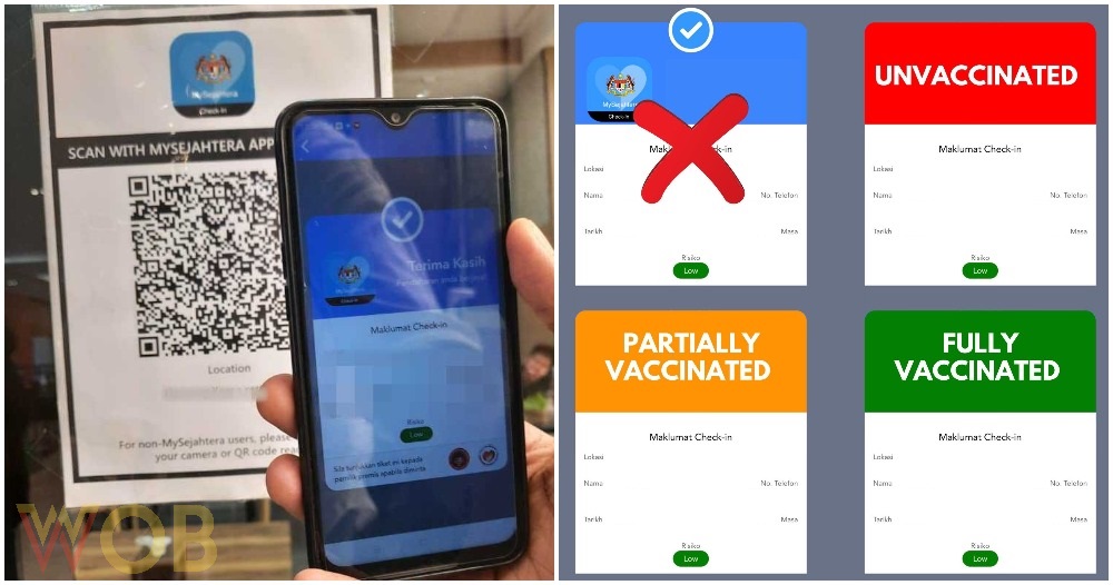 my sejahtera check in to reflect vaccination status