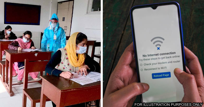 India shutdown internet student exam reet