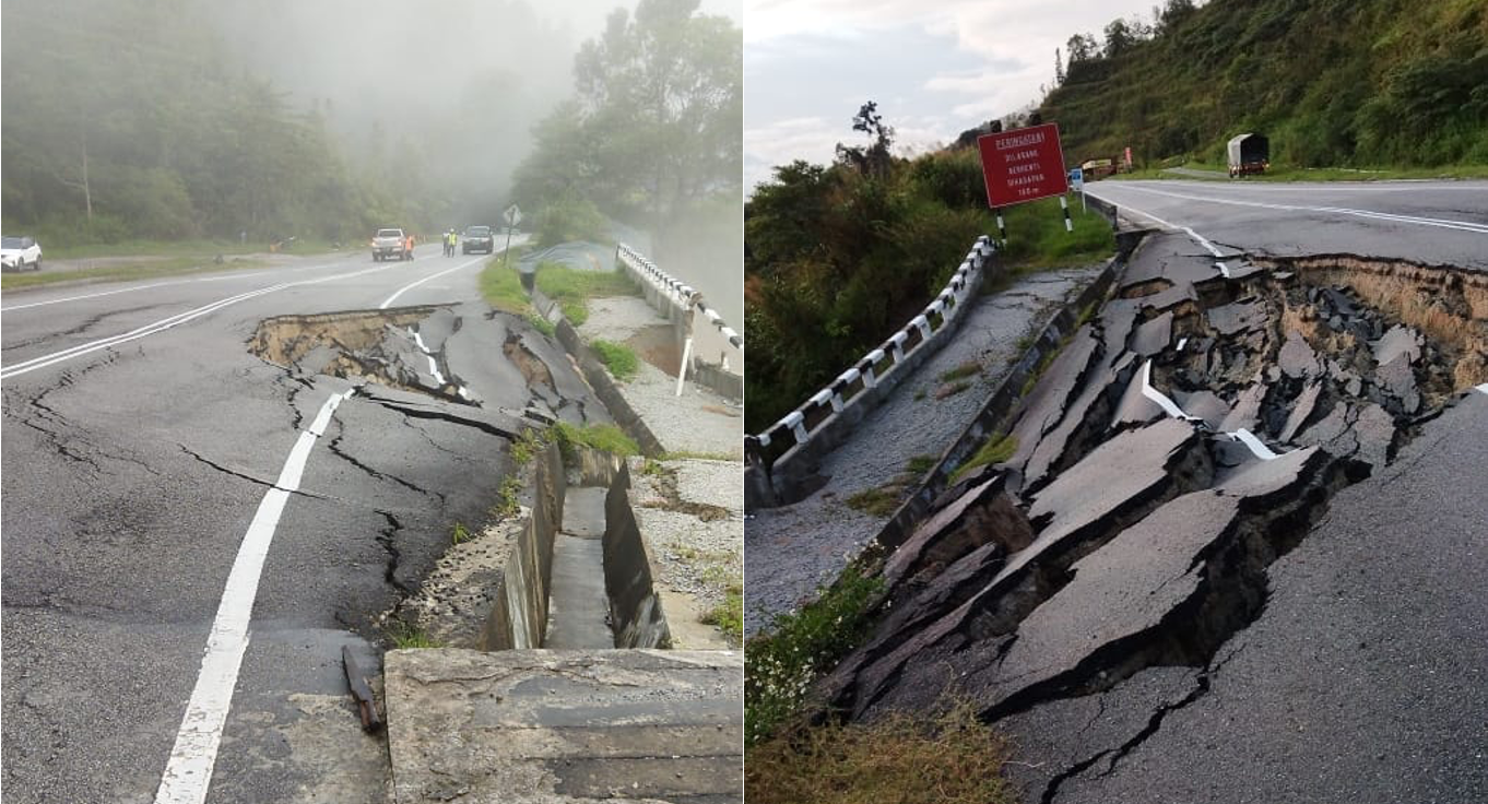 road closure simpang pulai cameron highlands