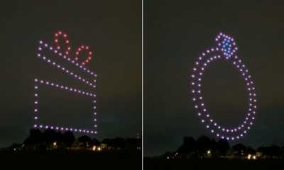 Drone marriage proposal in Singapore
