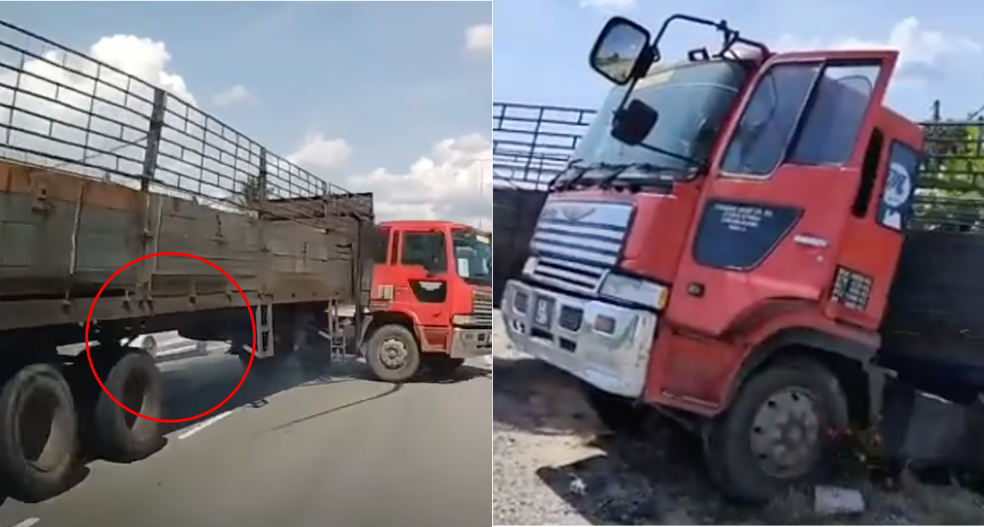 Lorry Dodges Car Driven Against Traffic
