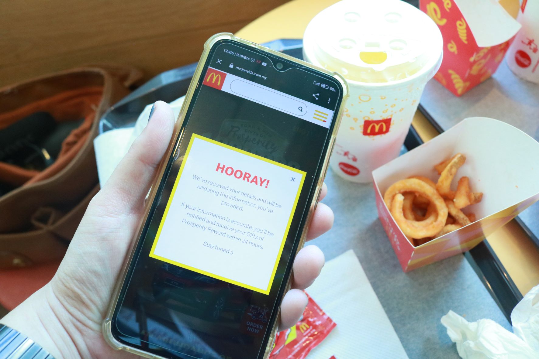Mcdprosperity Contest Phone Confirmation