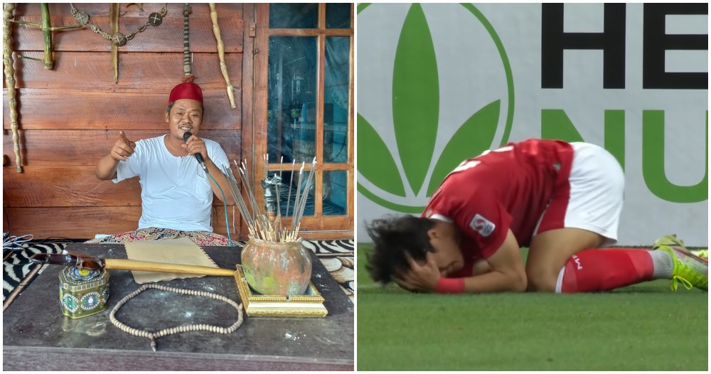 bomoh holds ritual for aff match