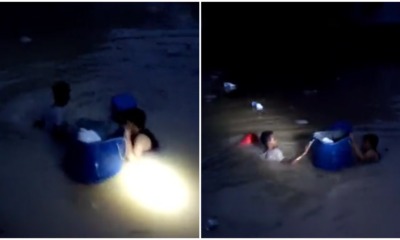 foreign neighbours swim to help