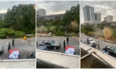 landslide after heavy rain in serdang