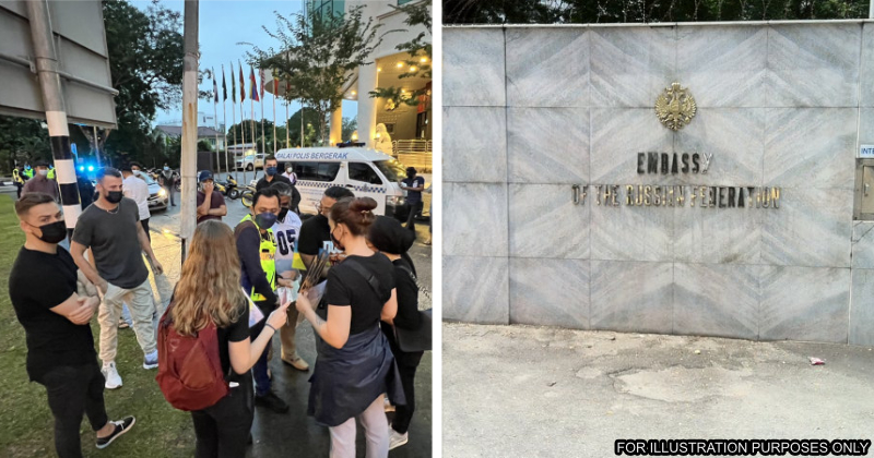 pdrm steps up security russian embassy