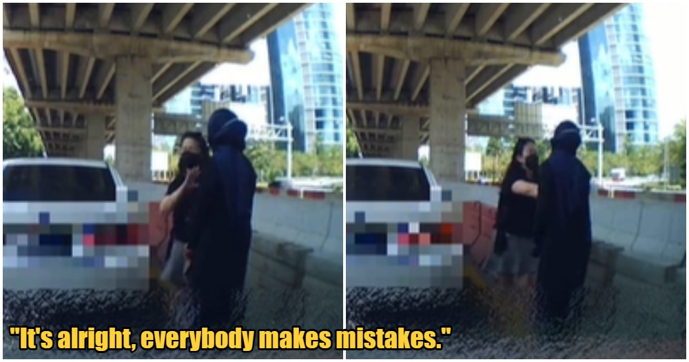 car accident woman say its alright