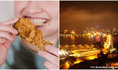 eat chicken in front of customs officer