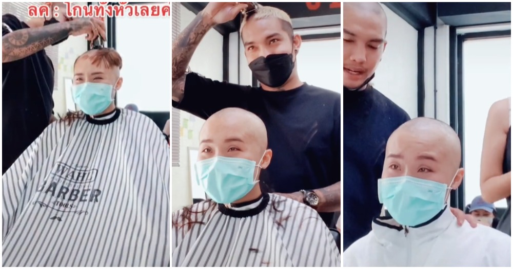 shave head cancer patient
