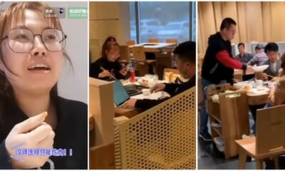 woman stuck in hot pot restaurant