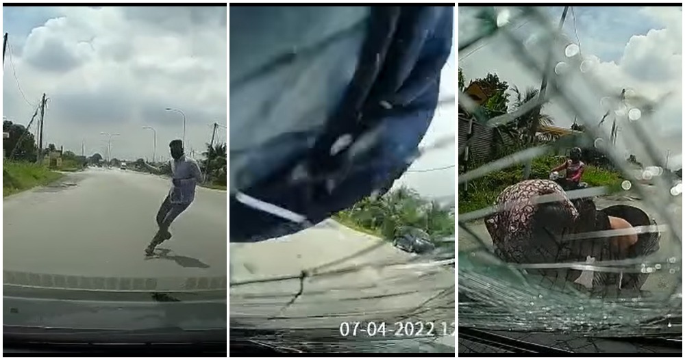klang scammer jump in front of car