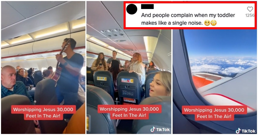 sing worship song in airplane