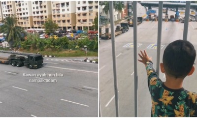 child waves goodbye to military dad