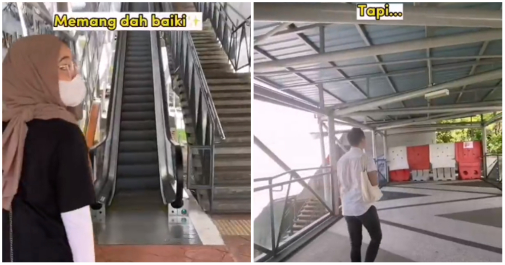 lrt escalator road blocked 2