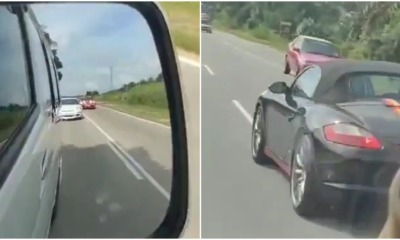 porsche convoy overtake