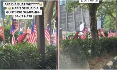 cut flag with scissors