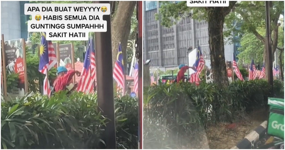 cut flag with scissors