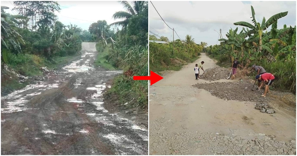 repair sabah road potholes 1