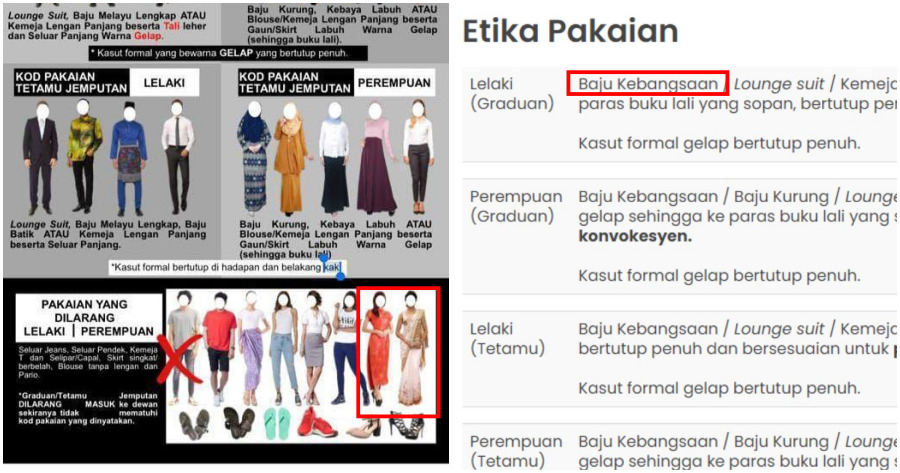 collage new dress code