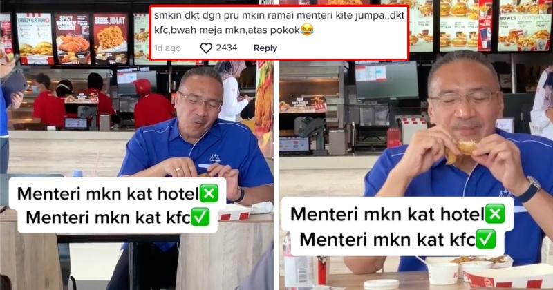 feat image hishammuddin eat kfc viral