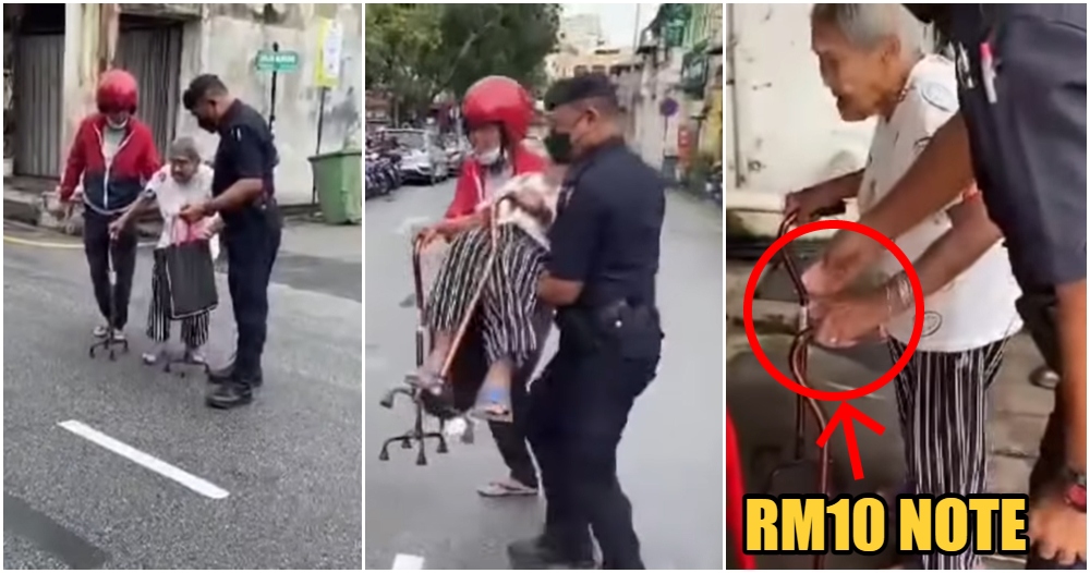 pdrm help old aunty 1